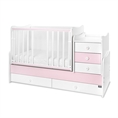 Letto MAXI PLUS NEW white+orchid pink /lamelle anteriori rimosse/
